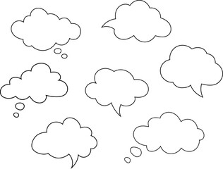 Set of speech bubbles vector illustration