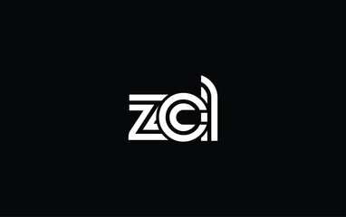 Obraz premium ZCL Creative Unique Modern Letter Logo Design. Stylized logo featuring a unique letter design, presenting abstract minimalist aesthetics and modern appeal.
