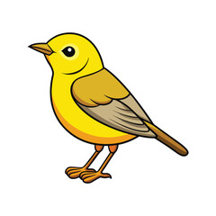  Prairie Warbler Bird Colorful Artwork