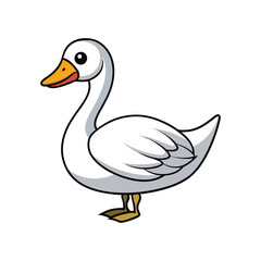 Obraz premium Tundra Swan Bird Realistic Illustration