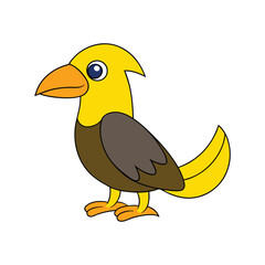 Obraz premium Elegant Yellow-billed Oxpecker Bird Vector