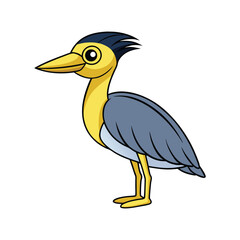  Charming Yellow-crowned Night Heron Bird Design