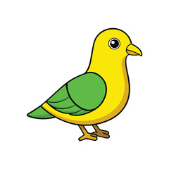  Charming Yellow-footed Green Pigeon Bird Artwork