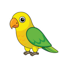  Vivid Yellow-naped Amazon Bird Artwork