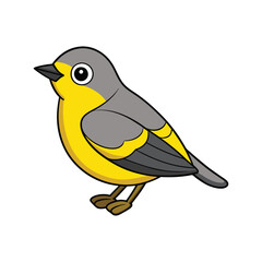  Elegant Yellow-rumped Warbler Bird Vector