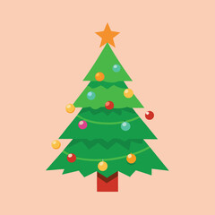 Obraz premium christmas tree vector illustration