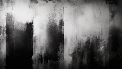 abstract black and white colors gritty grunge overlay background dusty old gray texture with monochrome paint strokes on wall in abstact contemporary illustration backdrop