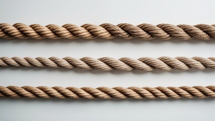 Ropes of varying thicknesses set against a white background.