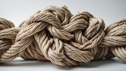 Rope detailed view on isolated backdrop