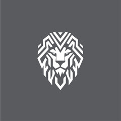 The Bold Elegance of Geometric Lion Art