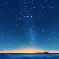 Fototapeta premium Starry night ocean sunset sky high resolution hd image