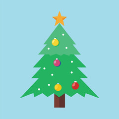 Fototapeta premium christmas tree vector illustration