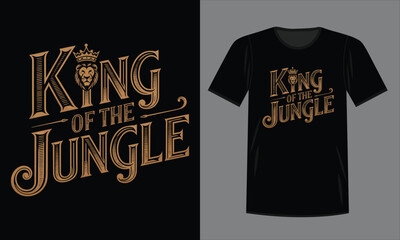 King Of The Jungle typography high quality t shirt design.