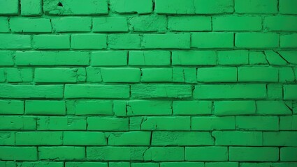 Fototapeta premium Brick wall featuring unique green bricks for an abstract backdrop.