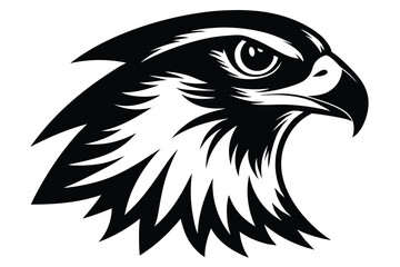 Striking Monochrome Eagle with Sharp Lines 