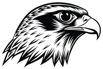 Detailed Eagle Head with Bold Black and White Design Elements
