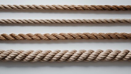 Ropes of varied thickness displayed against a white background.