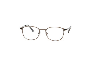 Minimalist reading glasses with clean and clear frame detail, isolated on white.
