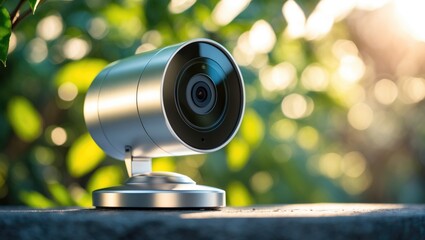 Obraz premium IP CCTV camera installed with a waterproof cover to safeguard the camera within a security system concept.