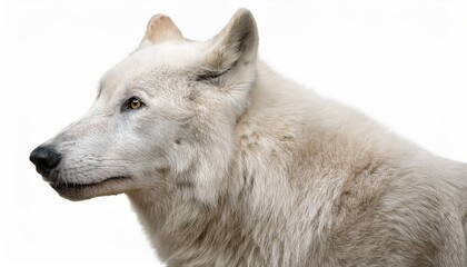 Obraz premium polar white wolf isolated on white background