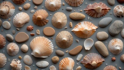 light brown broken shells backdrop coastal tropical base design