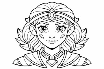 coloring page line art black vector