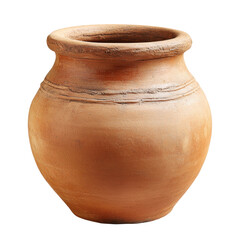 Handmade Clay Pot on transparent background