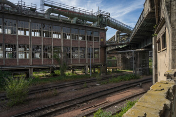 Obraz premium architectural detail of an old steelwork facility