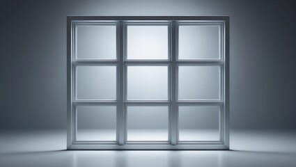 Large Transparent Isolated Steel Office Windows for Design, Contemporary Interior House Decoration