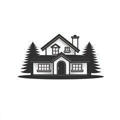 Traditional house drawing perfect for logo high resolution picture