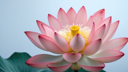 pink lotus flower separated on a white backdrop