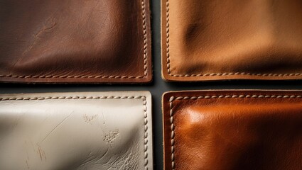 Blank square shape leather labels for jeans.