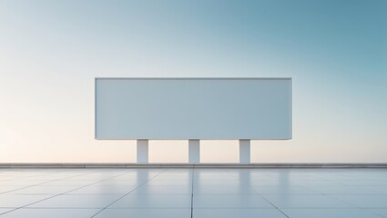 Fototapeta premium Blank Billboard Display on Wall