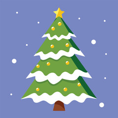 christmas tree with snowflakes