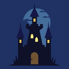 haunted house vector illustration
