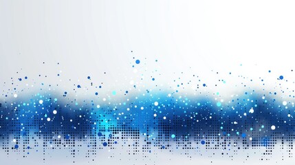 Obraz premium 2d vector logo graphic corporate , clean lines square border with very simple scatterplot chart in middle in blues and with white background 