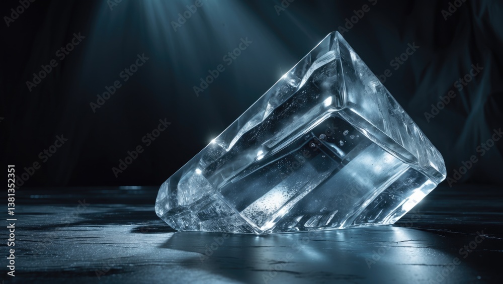 Aufkleber ice block, separated against background. clipping path included.