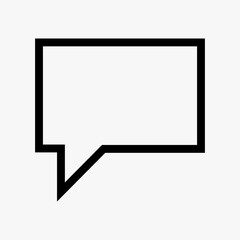 Fototapeta premium A black speech bubble icon illustrates 3D chat dialog for web communication