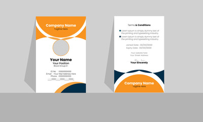 Modern and minimalist Id card design template