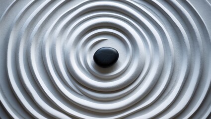 Obraz premium Black stones arranged on sand. Zen garden backdrop scene. Aerial view.