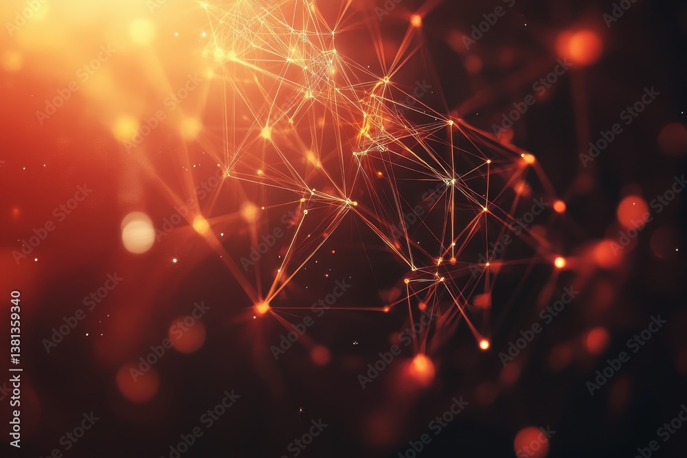 Poster Abstract technology background featuring space for logo placement and dynamic network design, 4K Abstract Technology Background With Logo Space