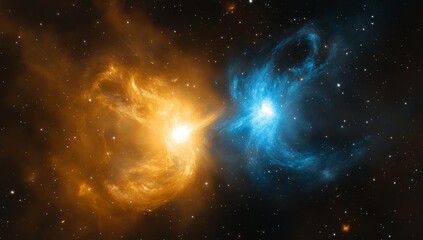 Obraz premium Cosmic nebula, vibrant colors of space