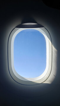View from a plane window while traveling. 