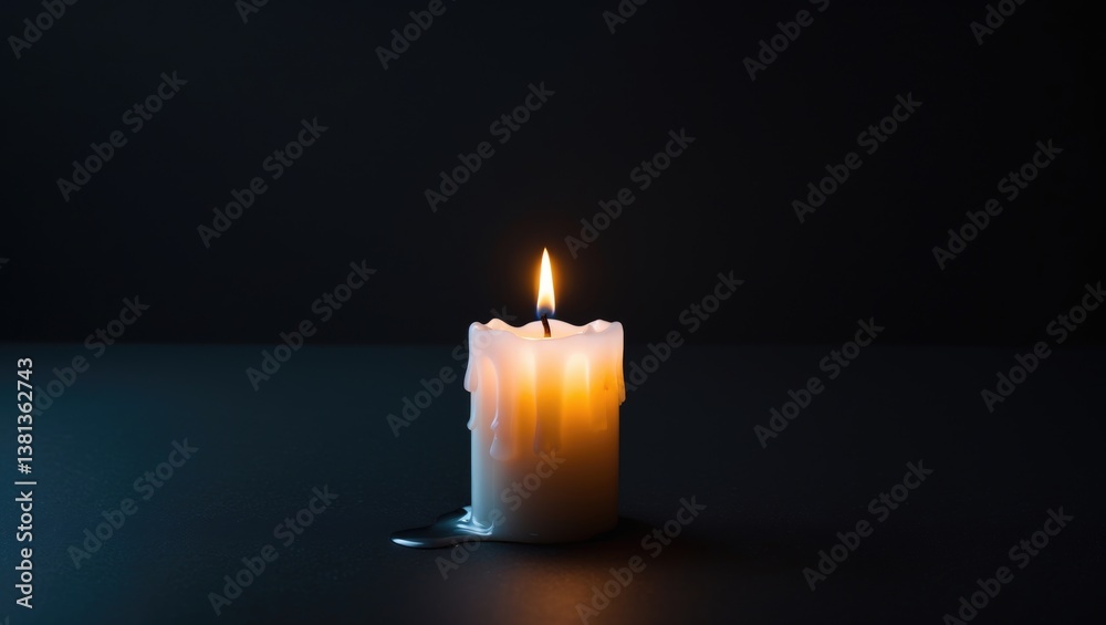 Poster illuminate the darkness with a flickering candle, producing a cozy glow against a dark background, c