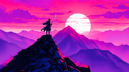 woman in the mountains