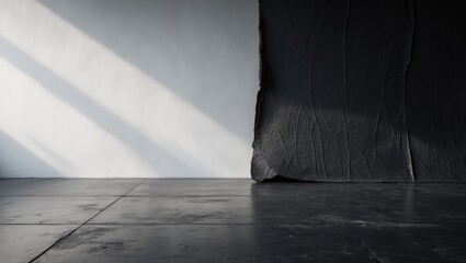 Tattered vintage black street poster.