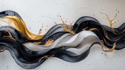 Ink painting, artistic design template featuring brush strokes. Visual representation of martial arts.