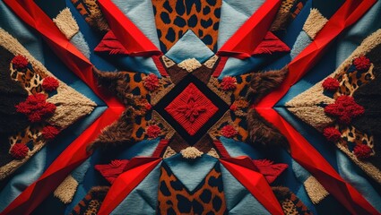 Mixed print design created with various embroidery, batik, and tie dye patterns. Ideal for textile, carpet, comforter, wallcovering, pillowcase, bedsheet, and silk fabric printing.