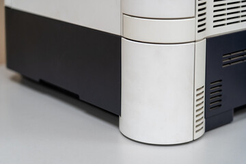 Peripheral Printer Detail: Close-up on Modern Office Equipment for Document Output