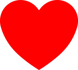 Heart icon in flat. vector signs isolated on transparent background